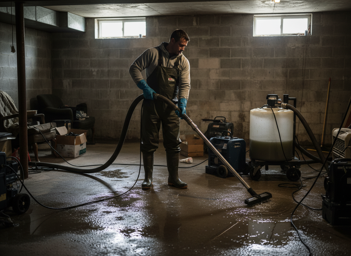 Basement Water Removal work by Fargo Basement Recovery in Fargo, ND